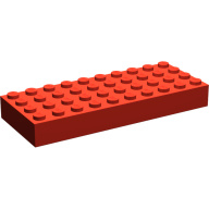 Lego kostka (kostička) 4x10, červená (621221, 4264487)